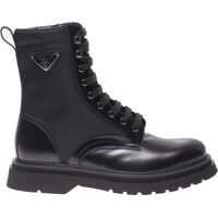 Ghete Black Ankle Boots With Nylon Detail Barbati
