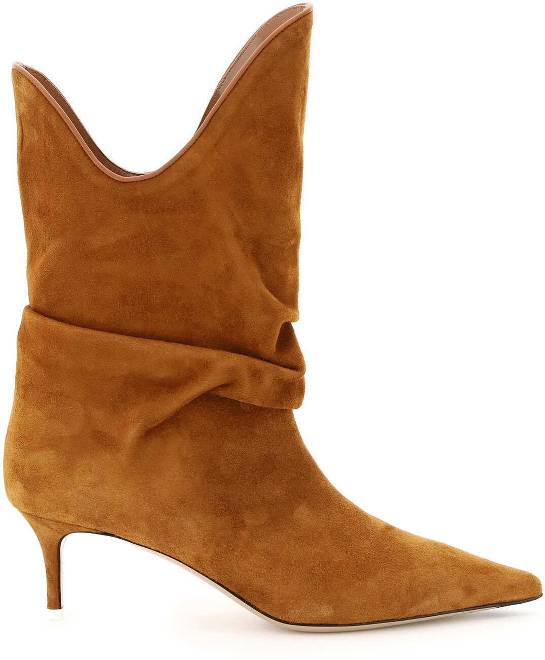 THE ATTICO Suede Ankle Boots 201WS018L007 CAMMELLO