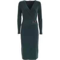Rochii lungi Crossover Neckline Dress In Green Femei