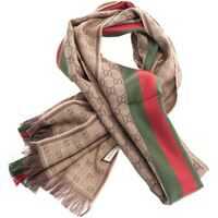Esarfe Mini Gg Logo Wool Scarf In Light Brown Barbati