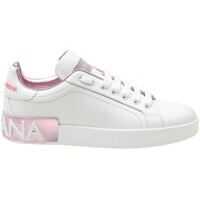 Sneakers Portofino White Sneakers Featuring Laminated Details Femei