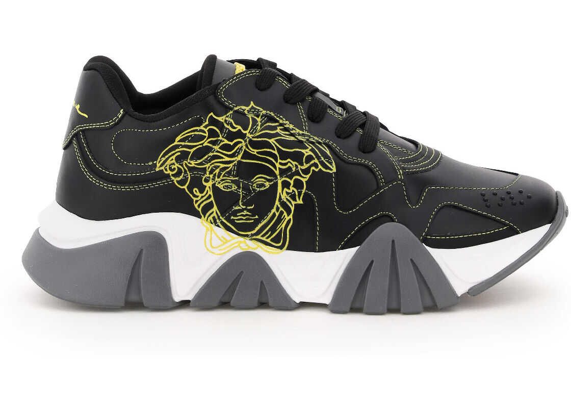 Versace Squalo Sneakers Medusa DSU7703 DVSMEG NERO GIALLO