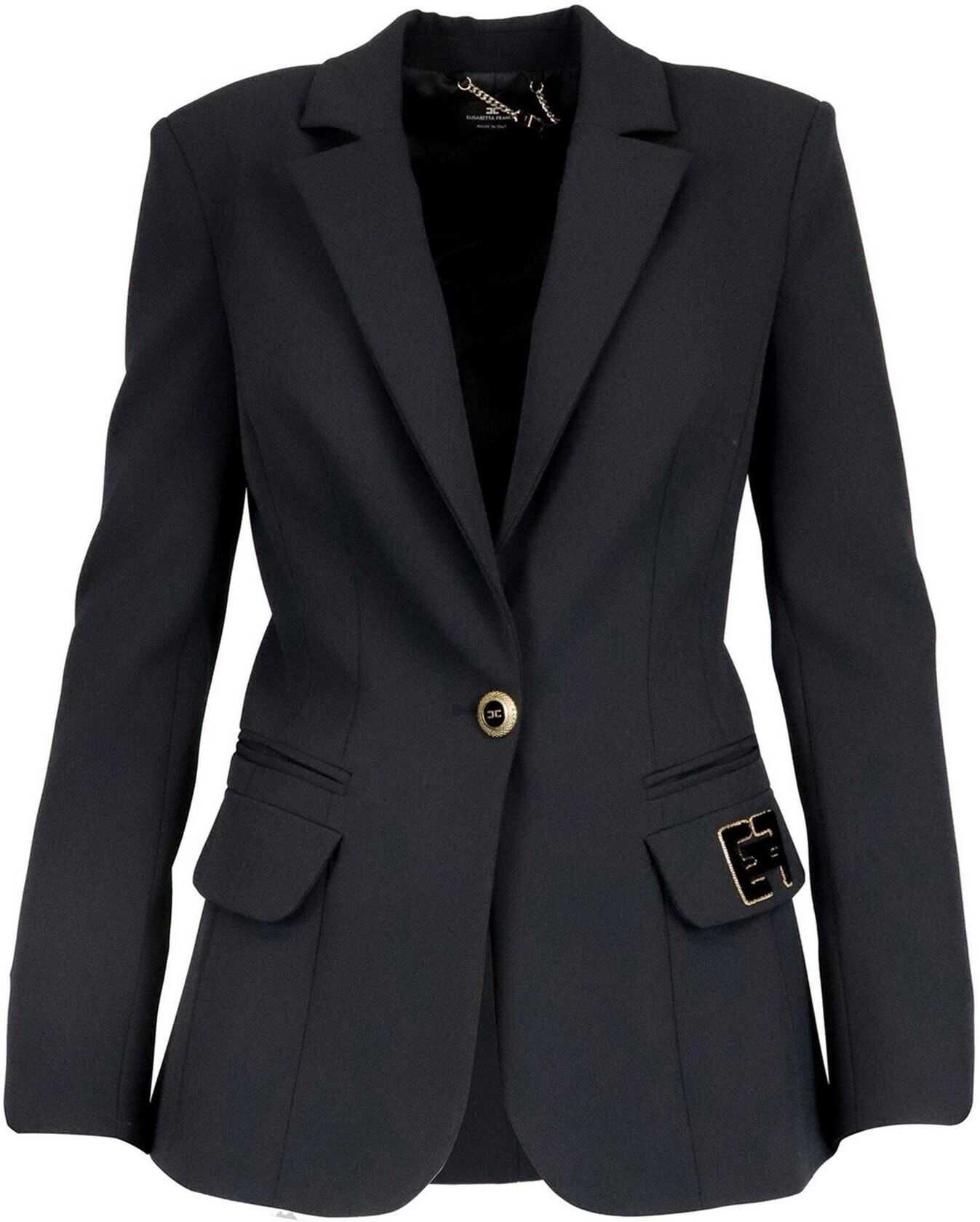 Logo Patch Blazer In Black