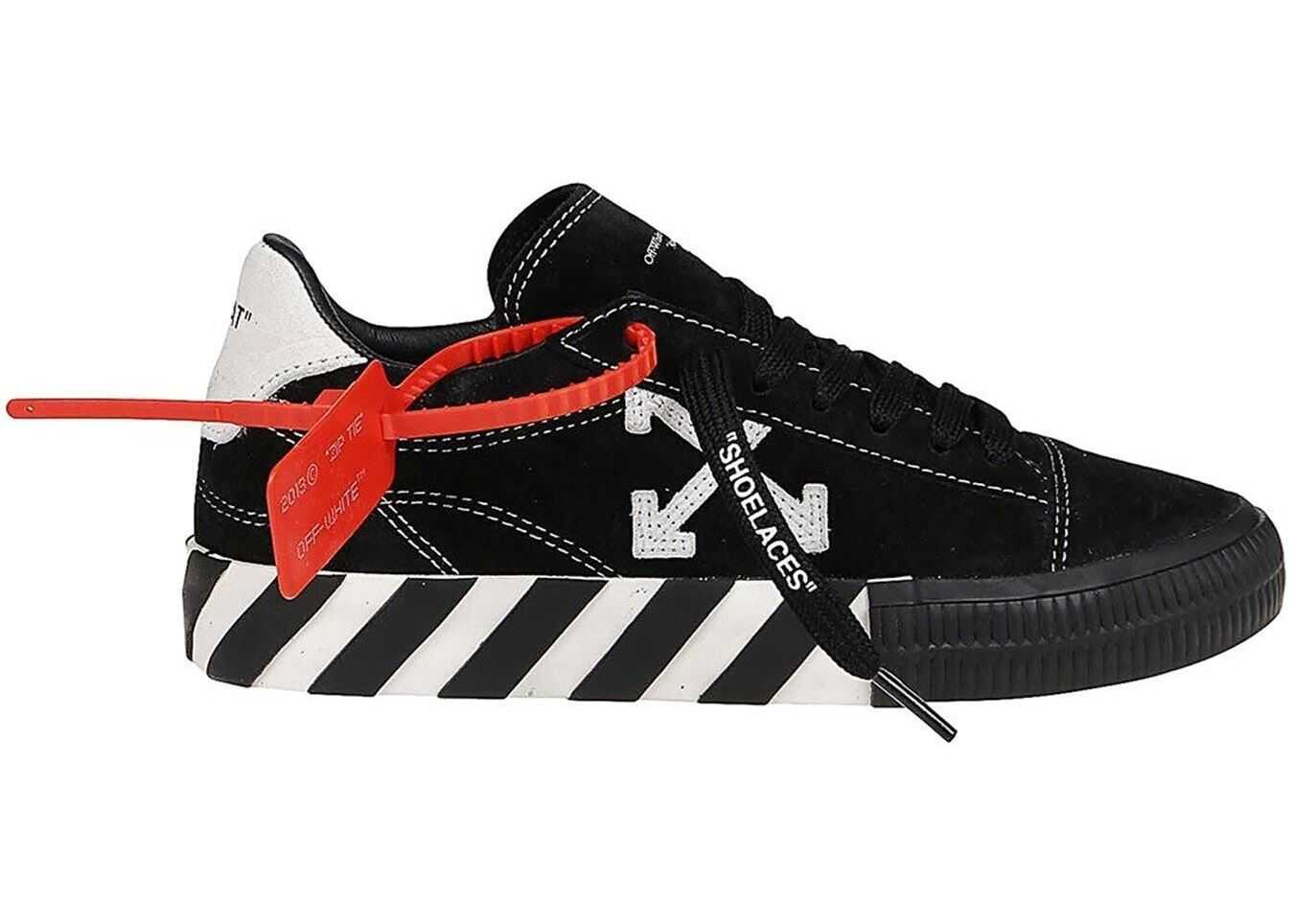 Off-White New Arrow Low Vulcanized Sneakers In Black Black