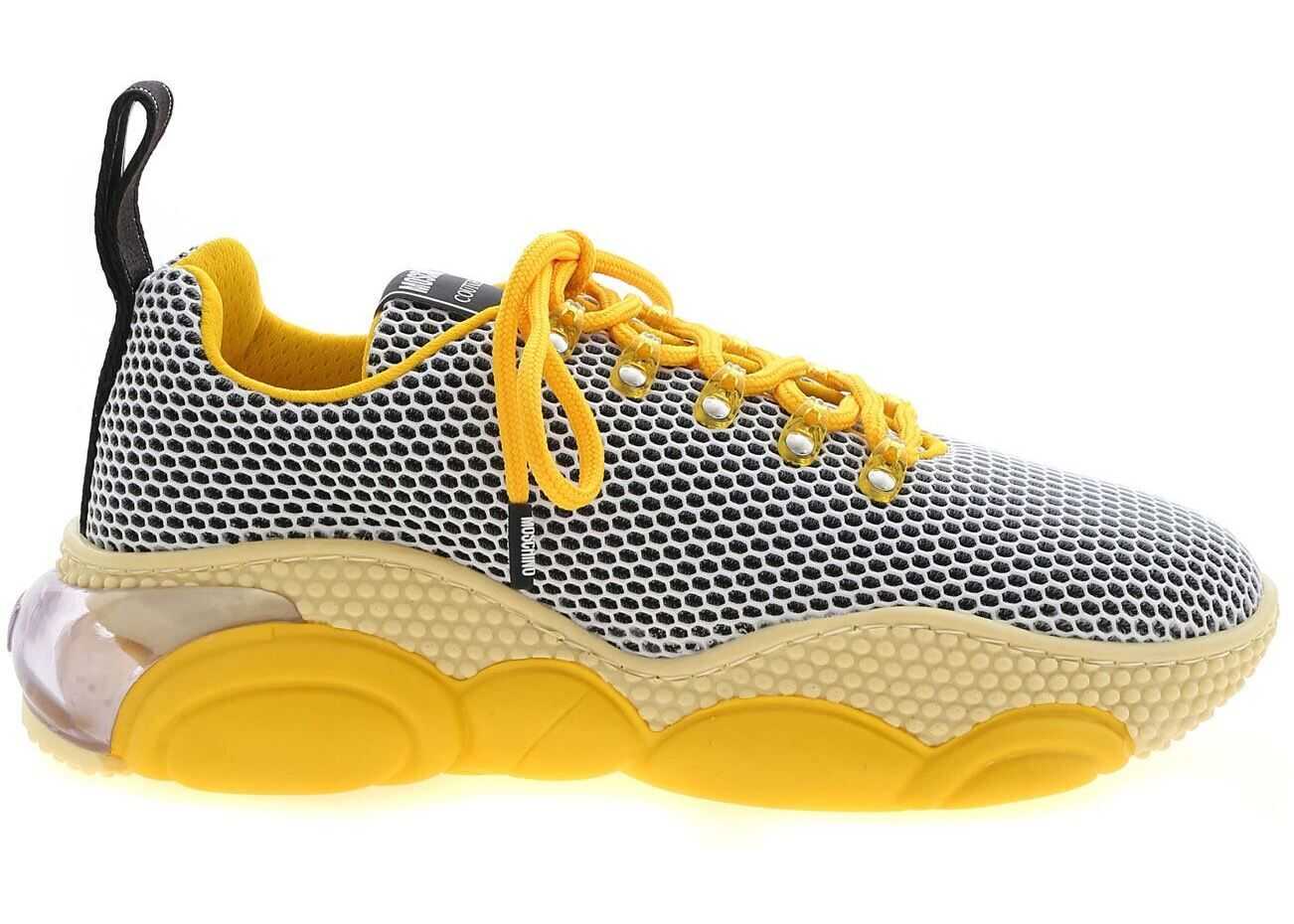 Moschino Bubble Teddy Sneakers In Yellow And Black Black