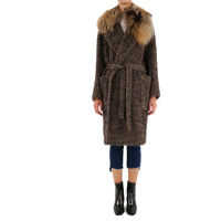 Paltoane Coat With Fur Collar Femei