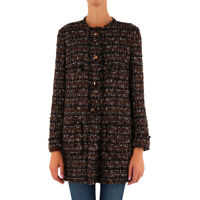 Sacouri Tweed Coat With Horn Buttons Femei