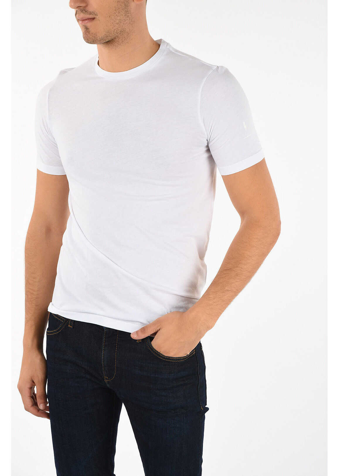 Neil Barrett Slim Fit Crew-Neck T-Shirt White