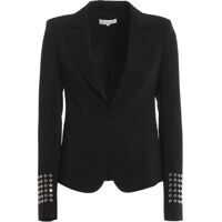 Sacouri office Eyelet Detail Blazer In Black Femei