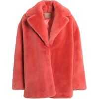 Blanuri Eco Fur Short Coat In Pink Femei
