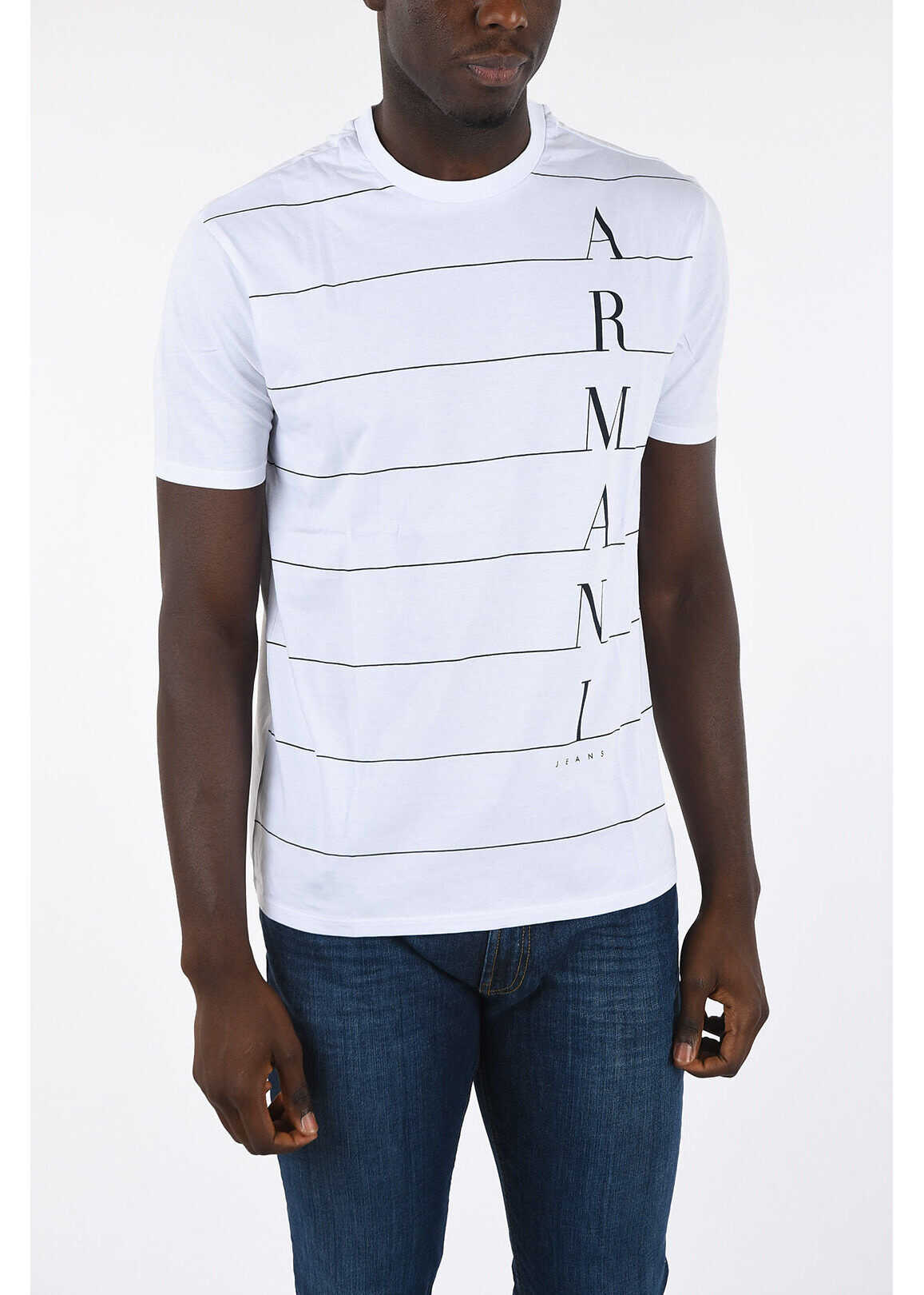 Armani ARMANI JEANS Regular Fit T-shirt BLACK & WHITE