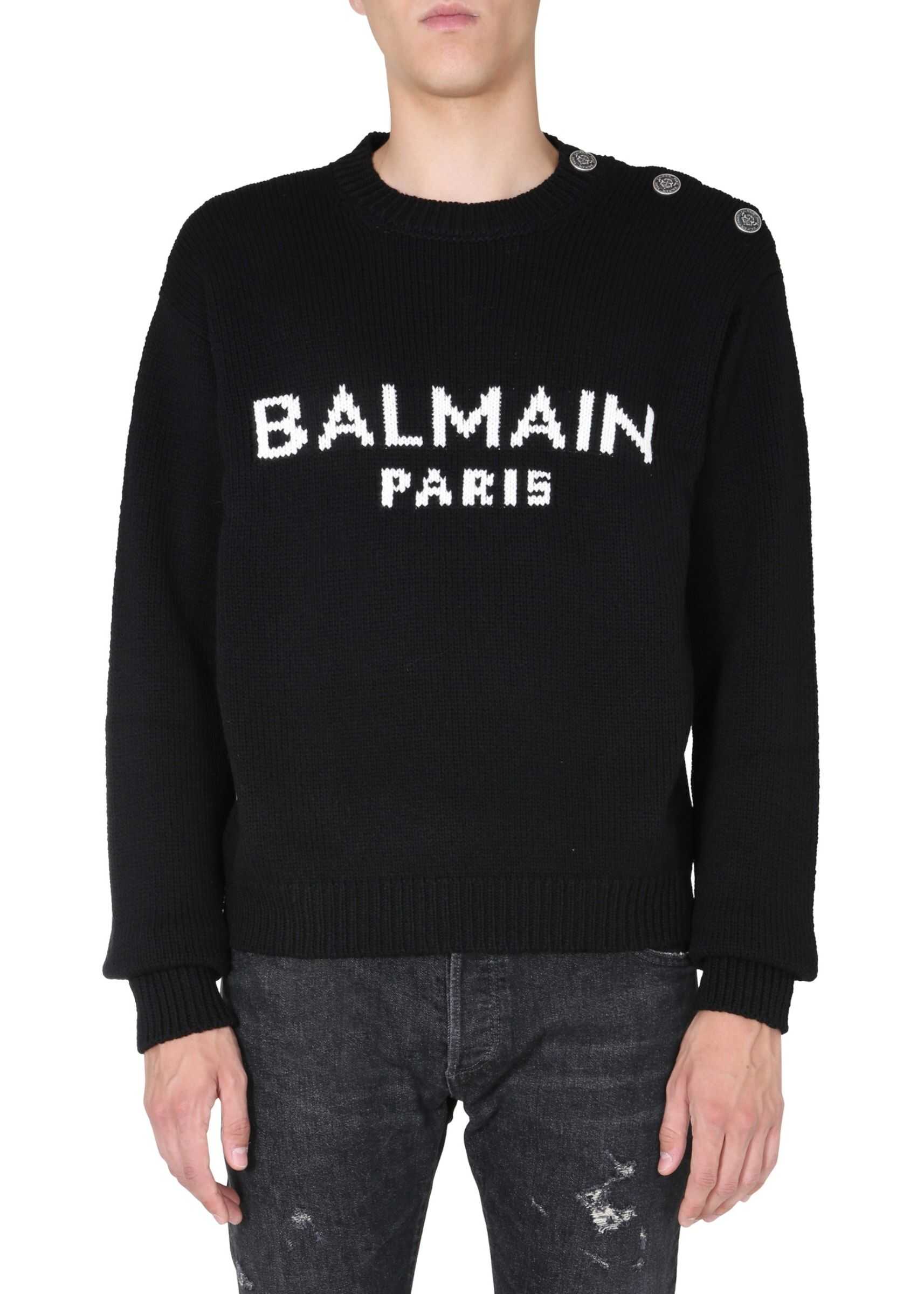 Balmain Crew Neck Sweater BLACK