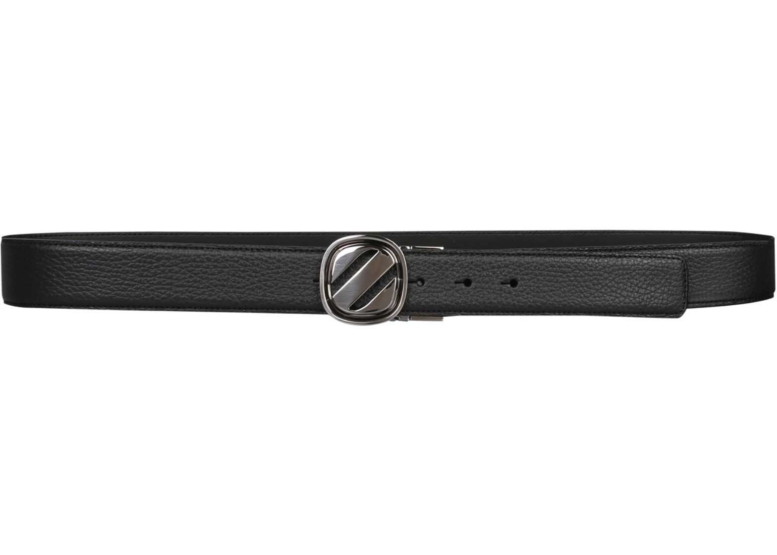 Z Zegna Reversible Belt With Logo BLACK