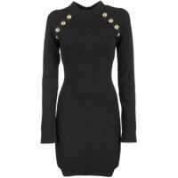 Rochii de zi Jacquard Short Dress In Black Femei