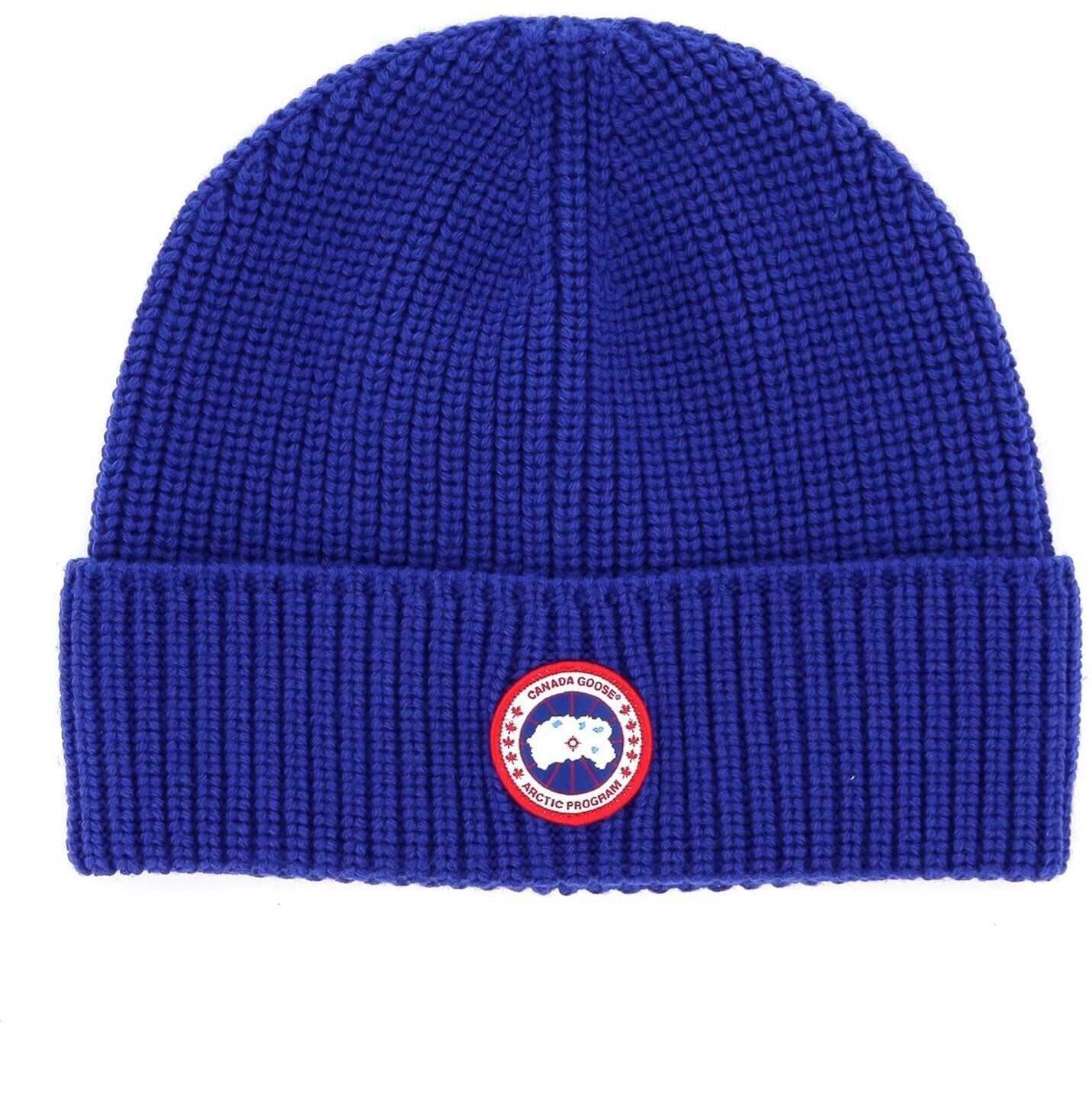 CANADA GOOSE Wool Beanie In Blue Blue