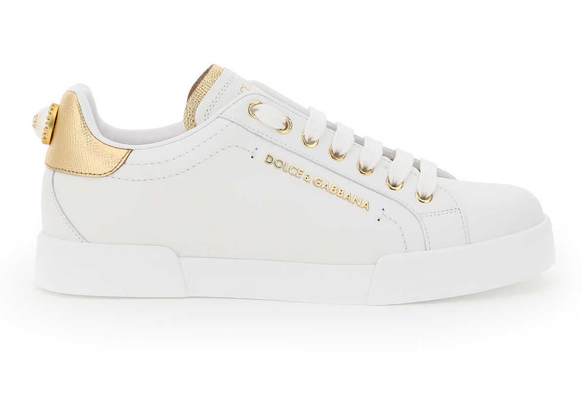 Dolce & Gabbana Portofino Sneakers BIANCO ORO