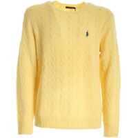 Pulovere casual Cable Knitting Pullover In Yellow Barbati