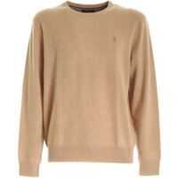 Pulovere casual Logo Pullover In Beige Melange Barbati