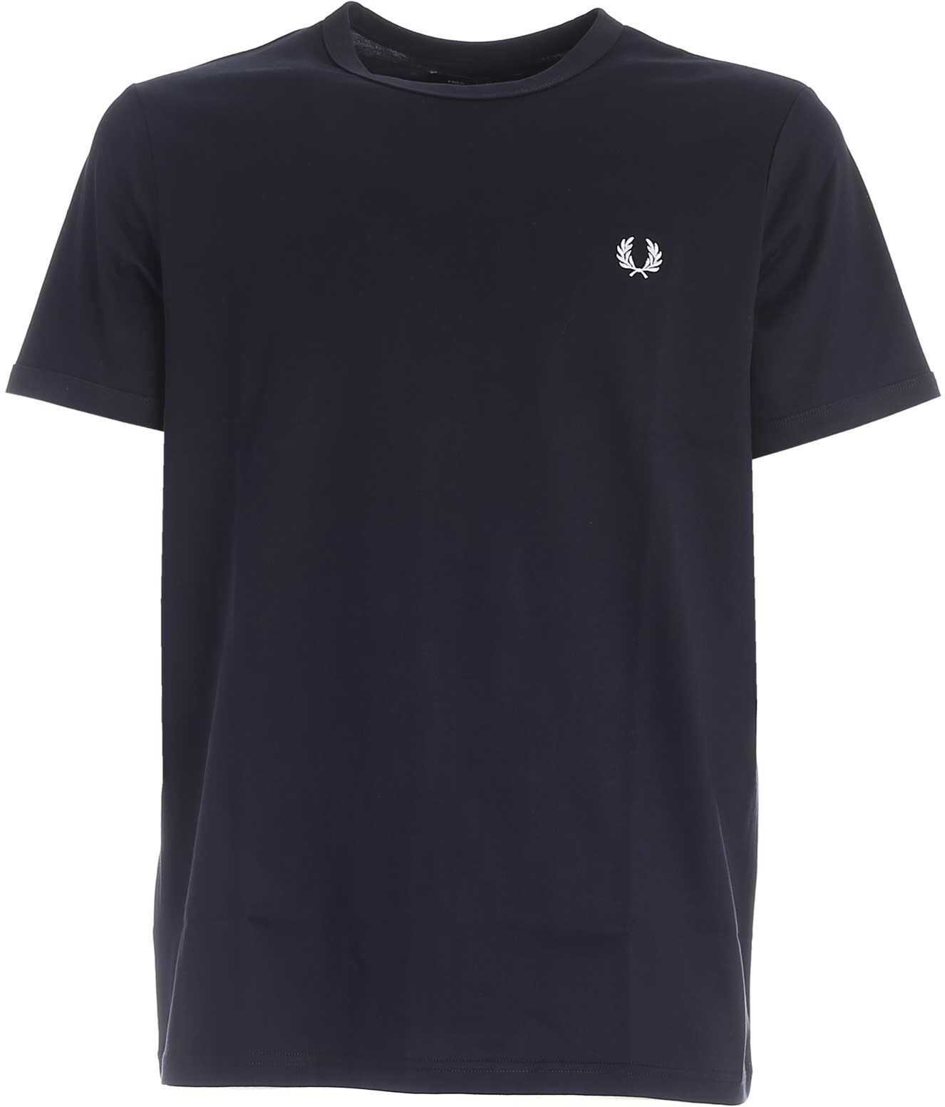 Fred Perry Ringer T-Shirt In Blue Blue