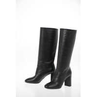 Cizme lungi Leather Pull On Boots 8cm Femei