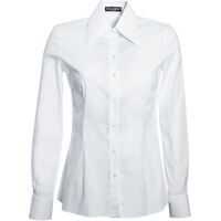 Camasi casual Maxi Collar Shirt In White Femei