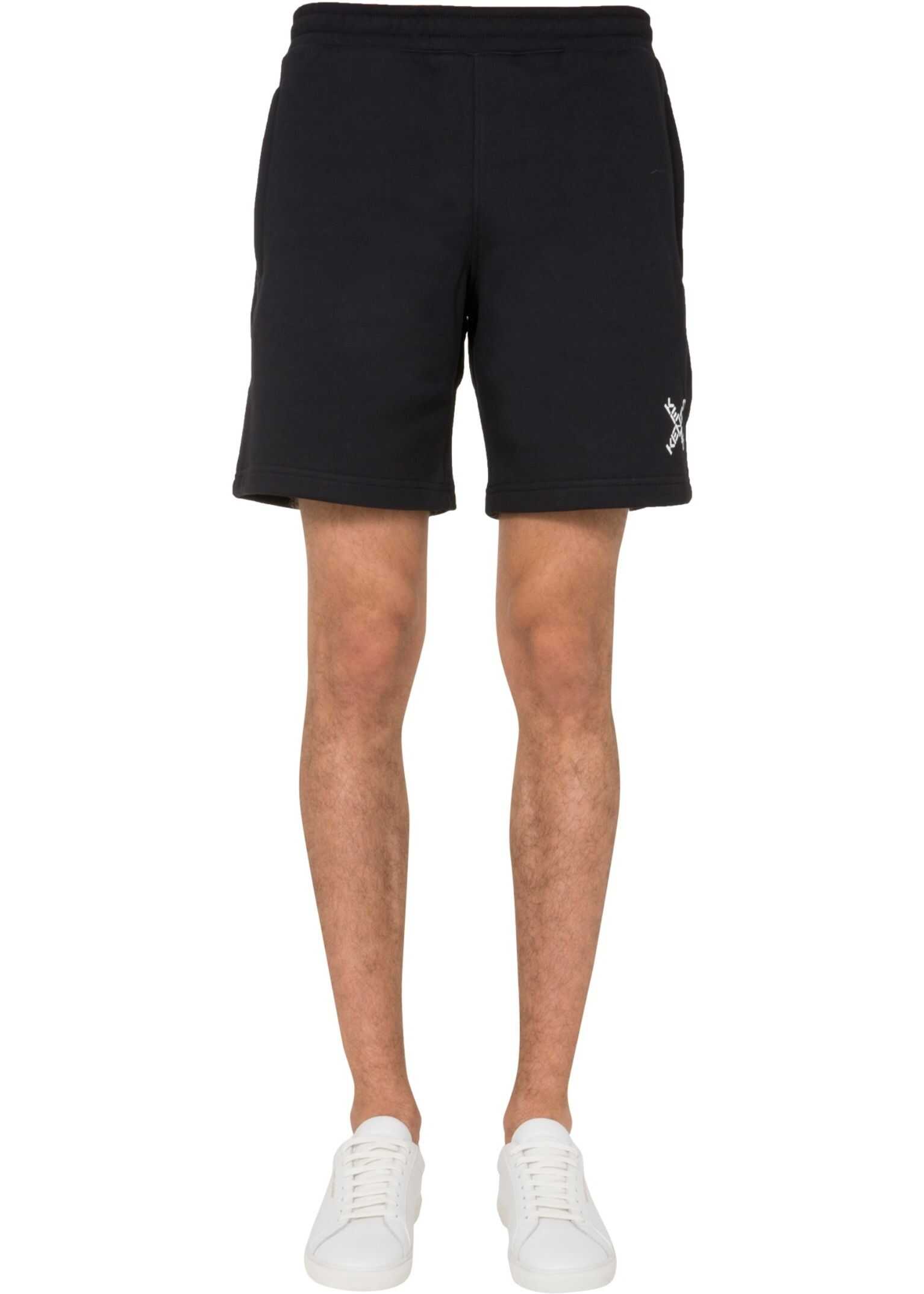 Kenzo Cotton Shorts BLACK