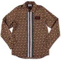 Camasi casual Griffin Shirt In Brown Baieti