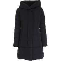 Geci Parka Quilted Black Down Jacket With Hood Femei