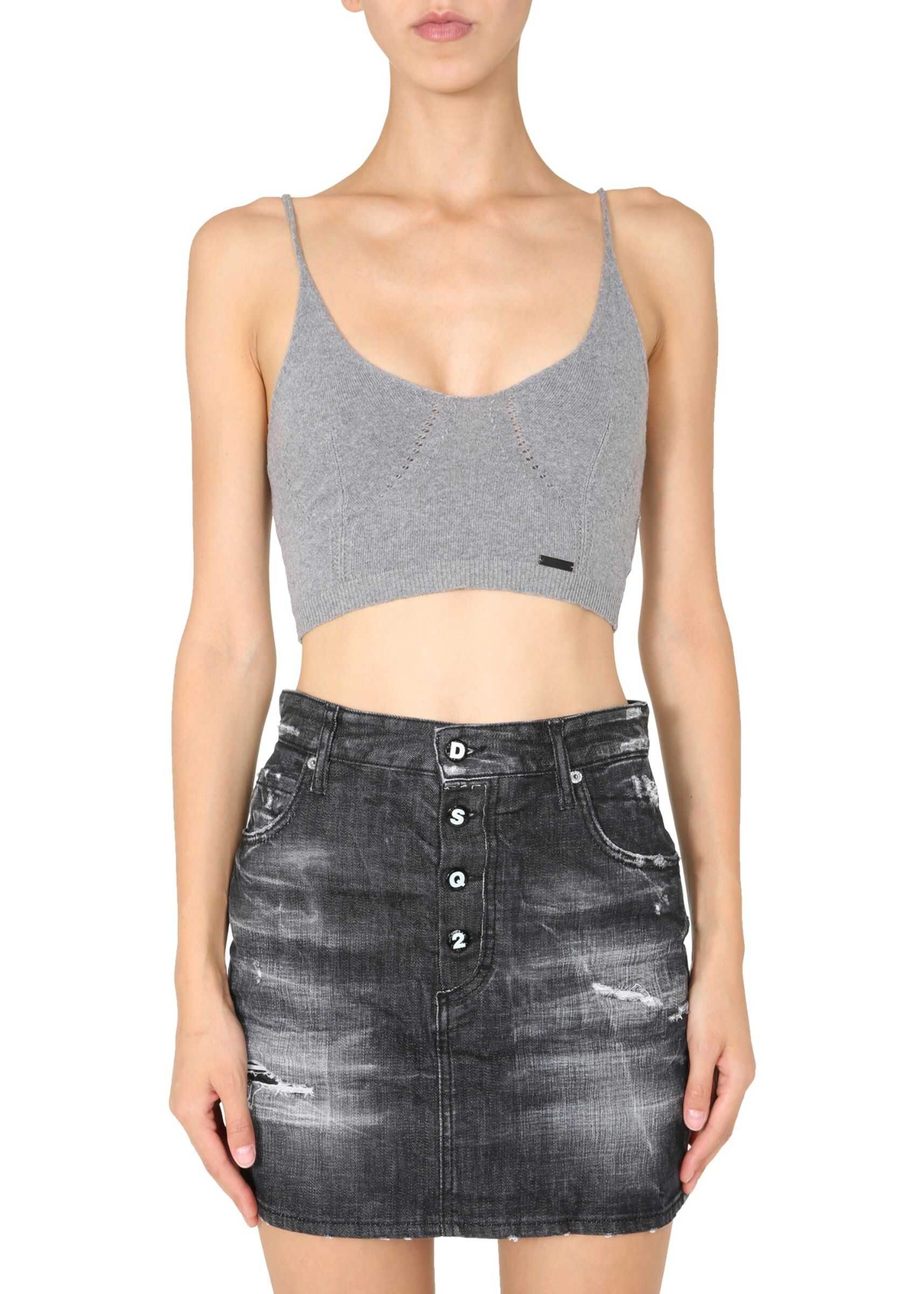 DSQUARED2 Knitted Top S72HA0947_S17517858 GREY b-mall.ro imagine 2022