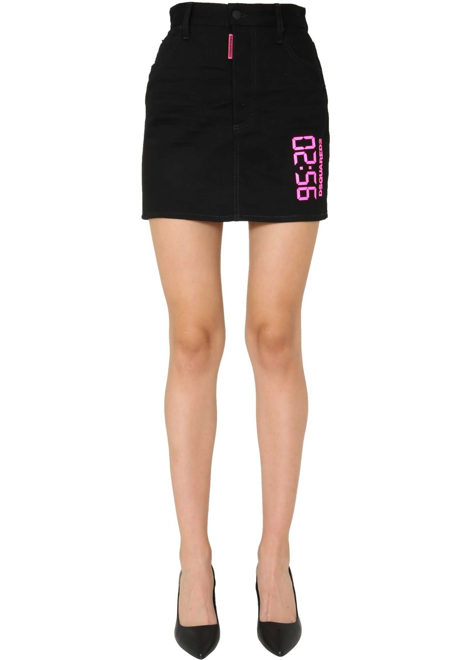 DSQUARED2 Mini Denim Skirt BLACK