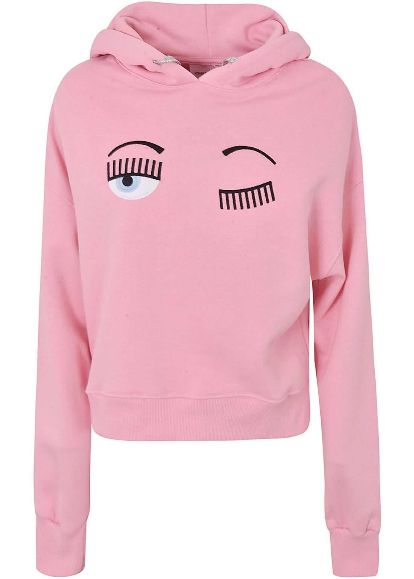 Chiara Ferragni Flirting Hoodie In Rose Shadow Color Pink