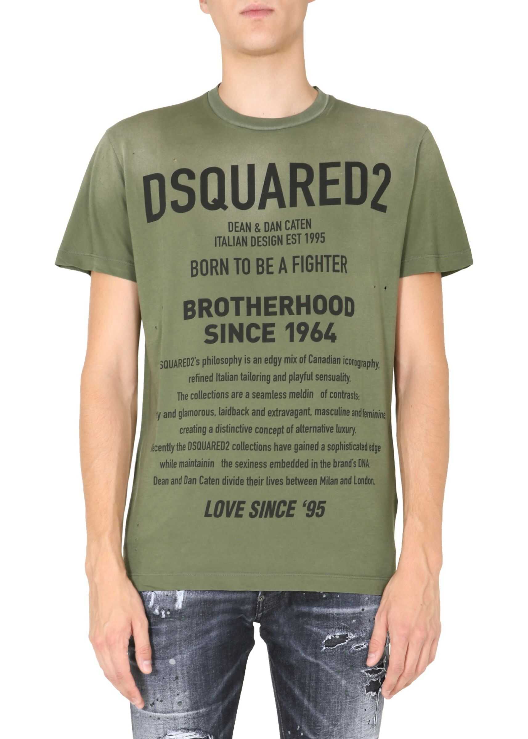 DSQUARED2 Crew Neck T-Shirt S71GD0960_S21600703 BROWN