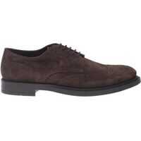 Ghete Derby Shoes In Dark Brown Suede Barbati