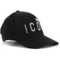 Sepci Gabardine Cap With Rhinestones In Black Femei
