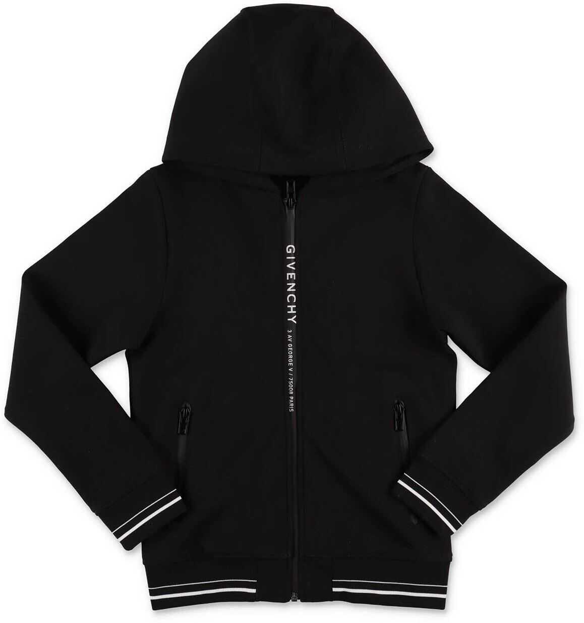 Zipped Sweatshirt In Black