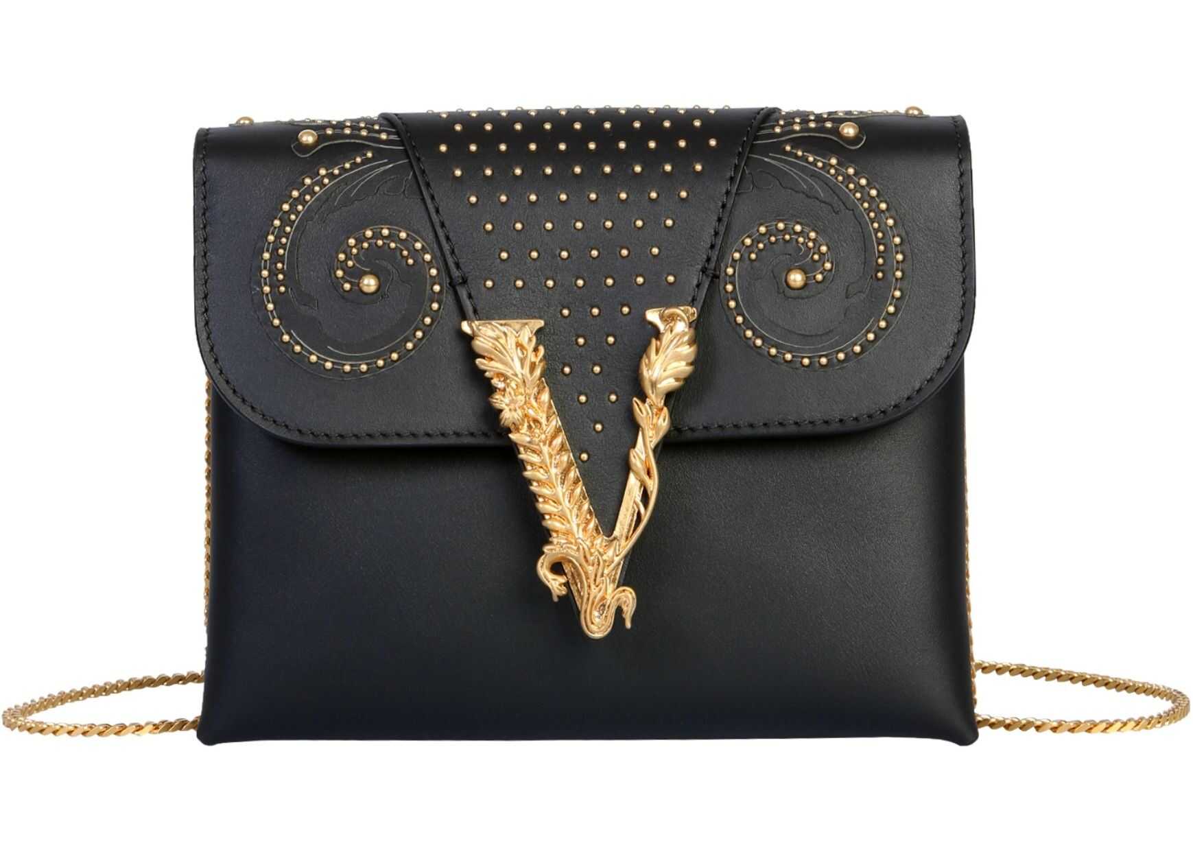 Versace Virtus Shoulder Bag BLACK