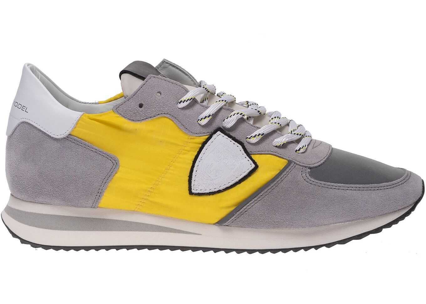 Philippe Model Trpx Sneakers In Grey And Yellow Grey