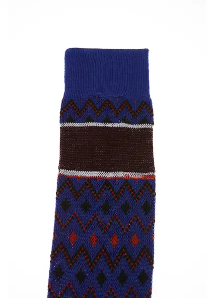 Sosete Prada Virgin Wool Chevron Socks Violet Barbati (BM 7963482) 3