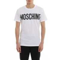 Tricouri Moschino Contrasting Logo Print White T-Shirt*