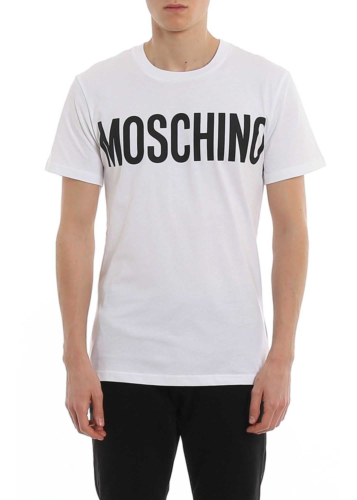 Moschino Contrasting Logo Print White T-Shirt* White