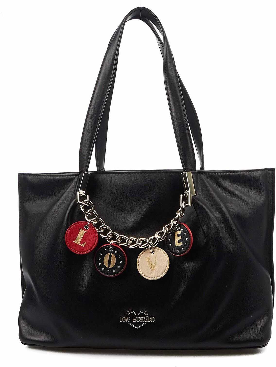 LOVE Moschino Shoulderbag with logochain colored