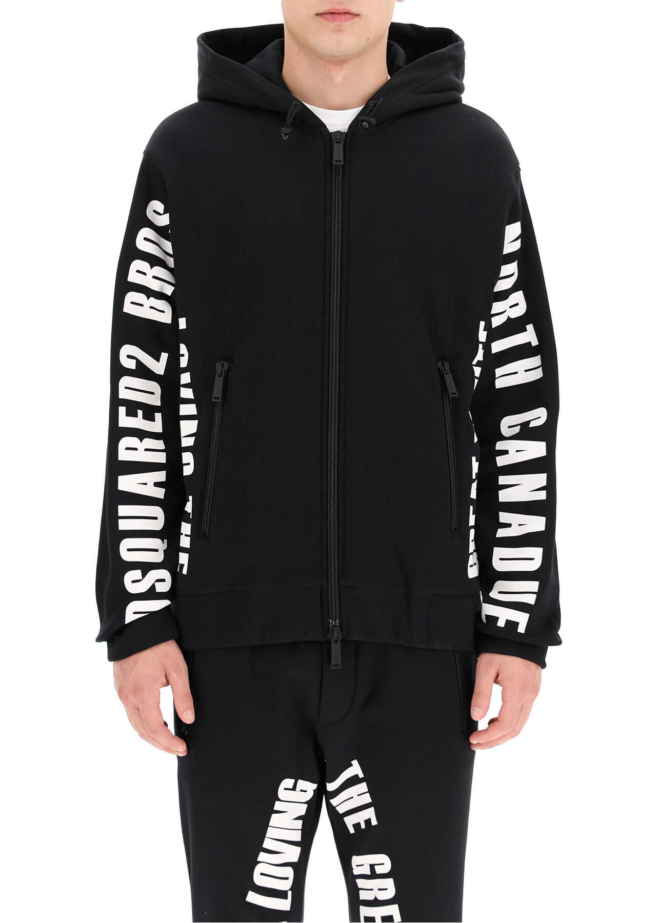 Ski Hooded Sweatshirt With Prints