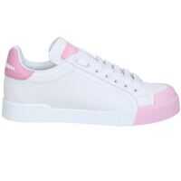 Sneakers Calfskin Portofino Sneakers In White Femei