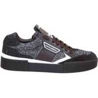 Sneakers Dolce & Gabbana Cevron Fabric Miami Sneakers In Black