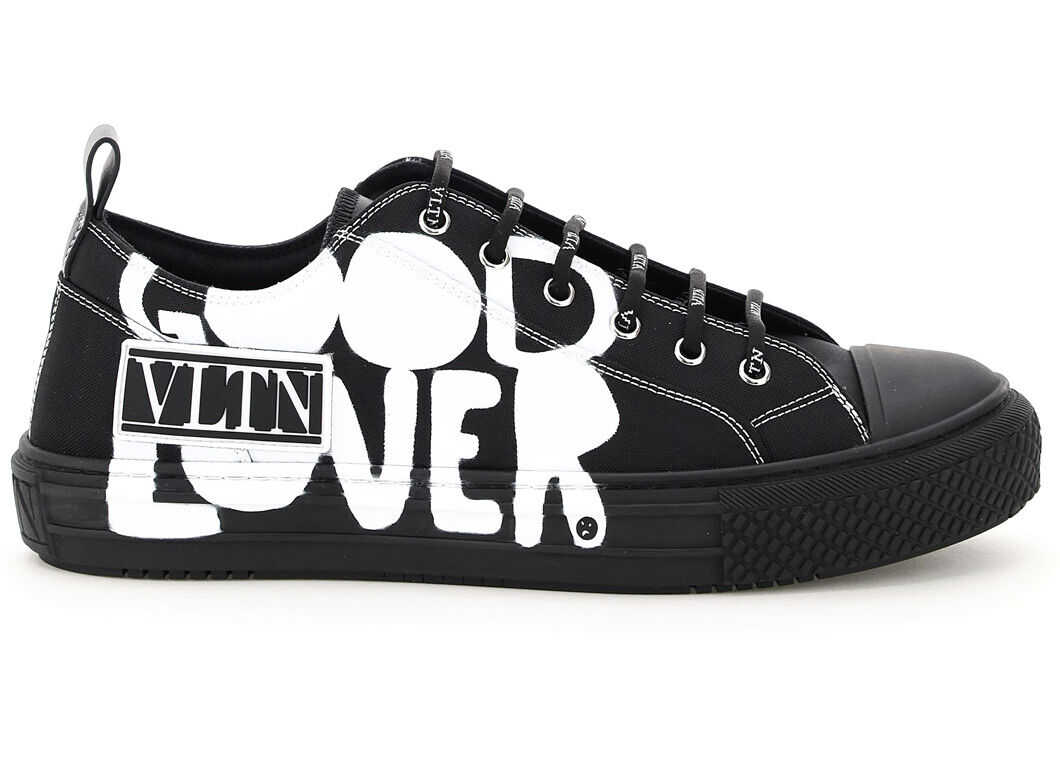 Valentino Garavani Vltn Giggies Lovers Language Melanie Matranga Conversation Sneakers UY0S0D57SPU NERO BIANCO