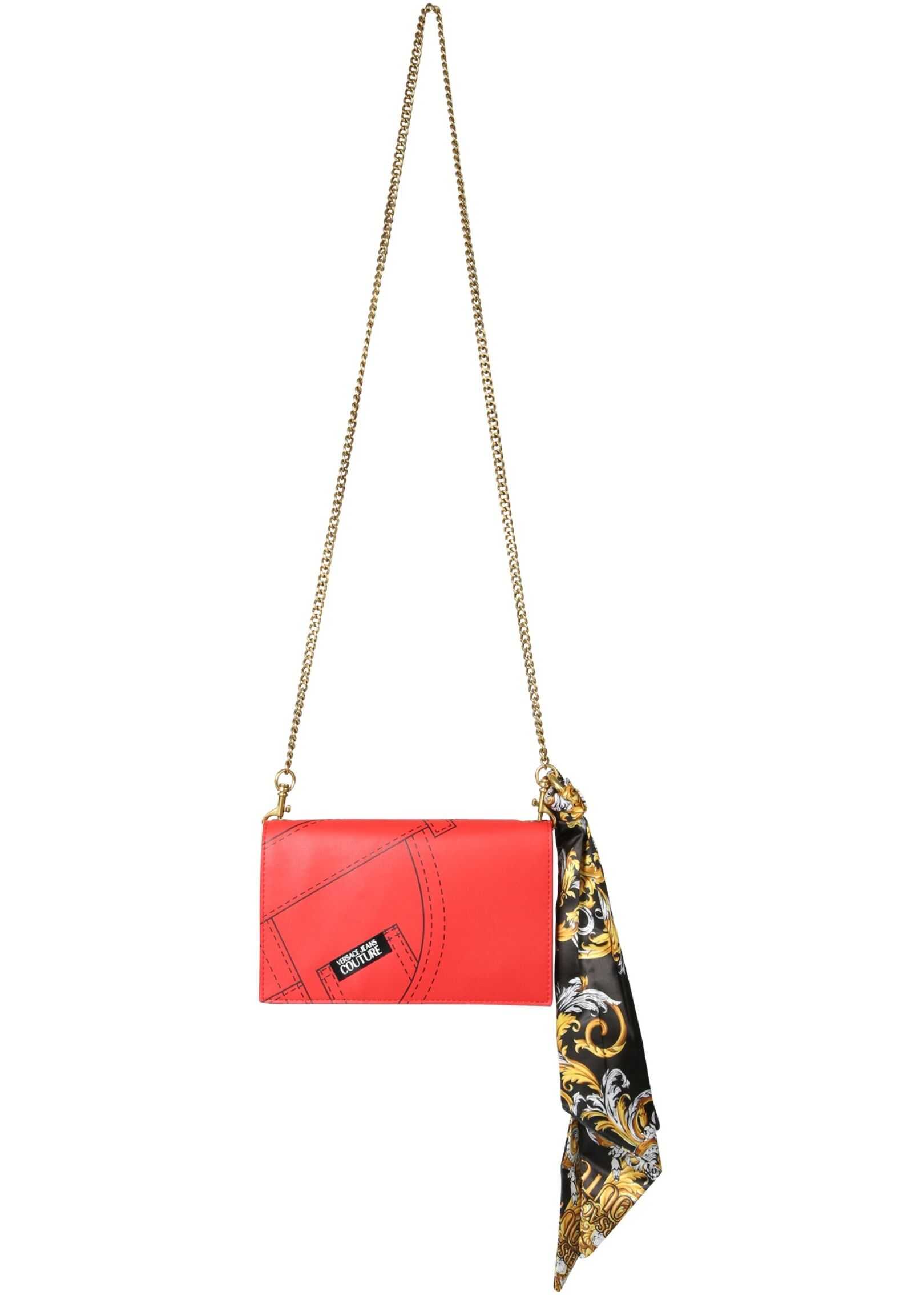 Versace Jeans Couture Shoulder Bag With Seam Print RED
