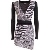 Rochii scurte Animal Print Jersey Mini Dress In Black Femei