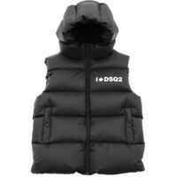 Geci de iarna White Logo Padded Waistcoat In Black Baieti