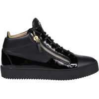 Sneakers Giuseppe Zanotti Kriss Leather And Patent Sneakers In Black