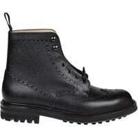 Ghete Mc Farlane Brogue Ankle Boots In Black Barbati